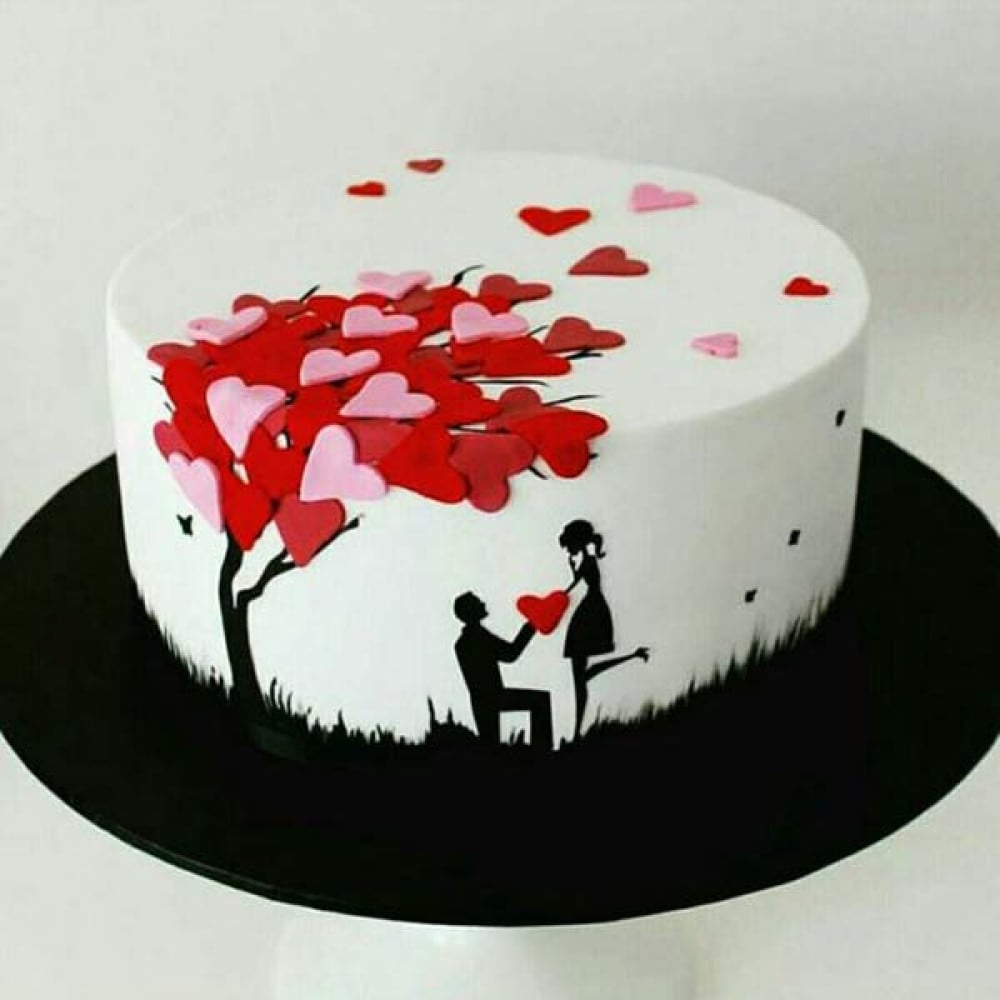 Lovely Couple Decorated Cake