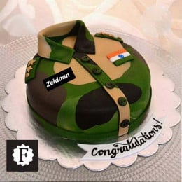 Military decorated cake