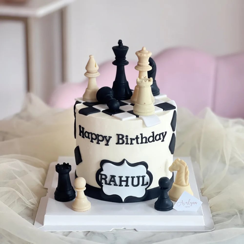 Chess Game Decorated Cake