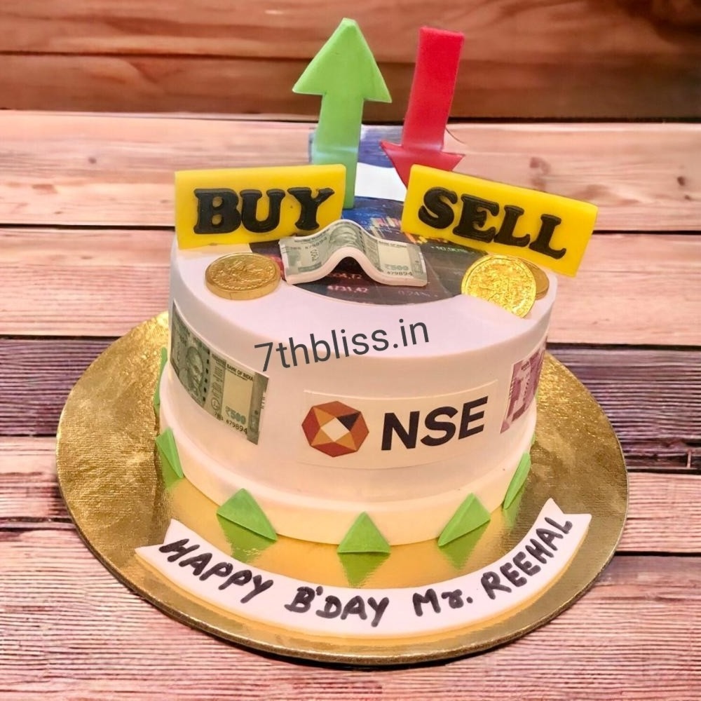 Stock Exchange Decorated Cake