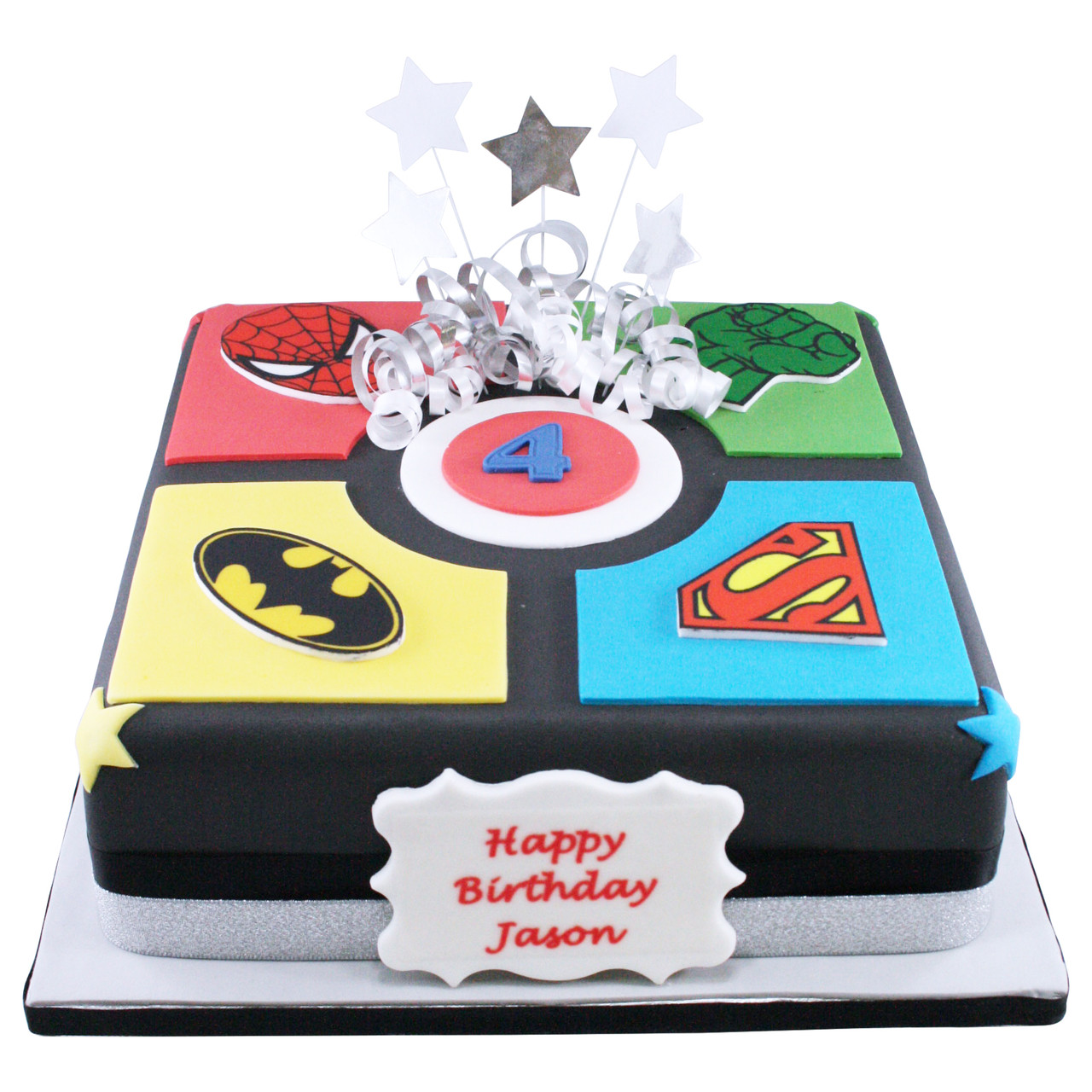 Decorated Super Heroes Cake