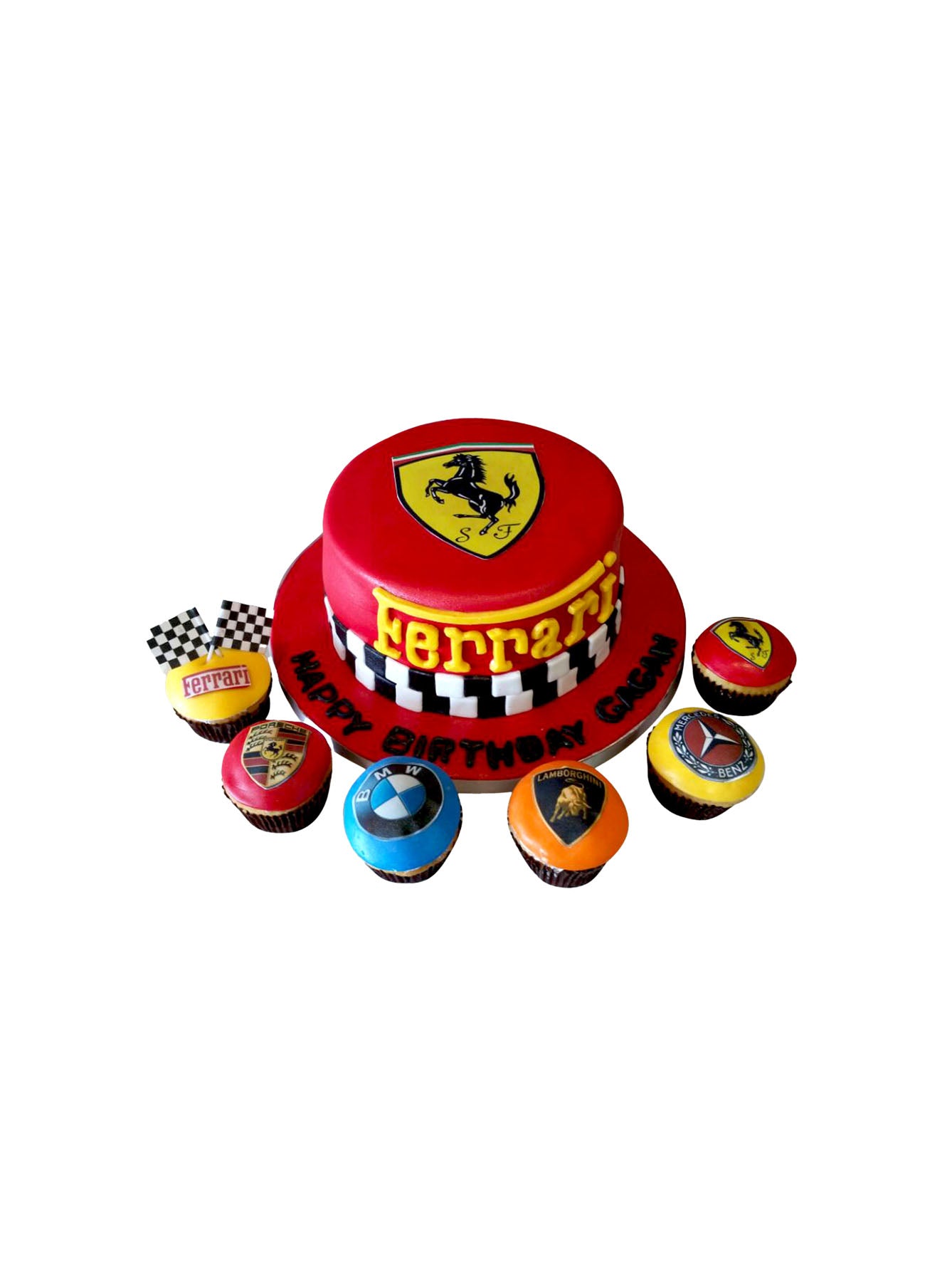 Ferrari decorated cake