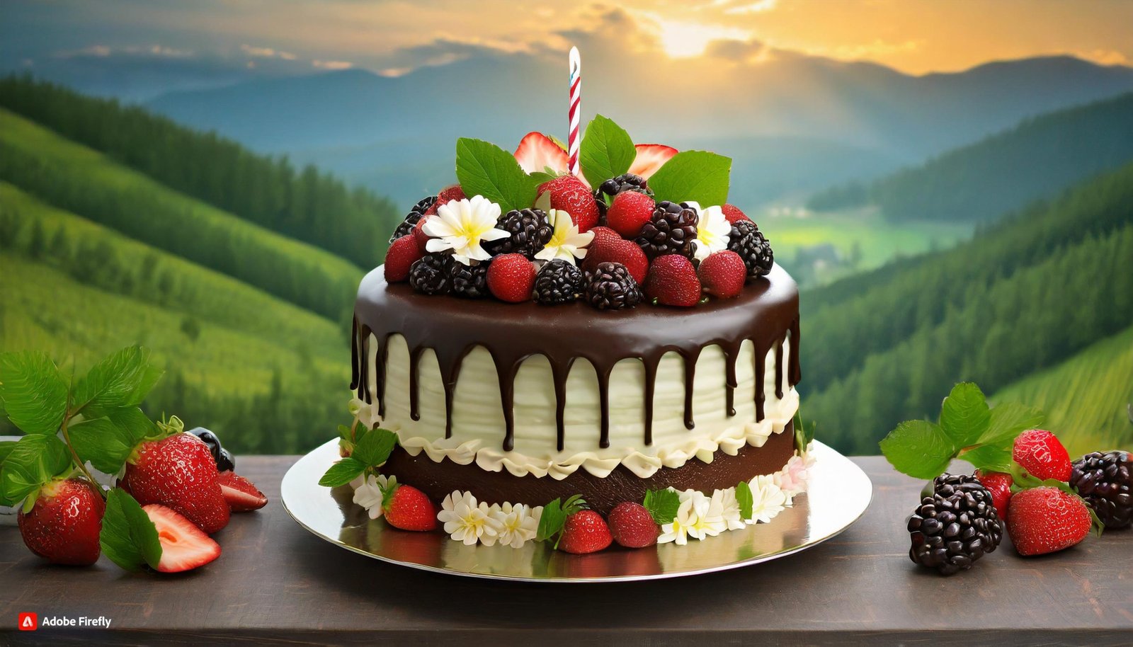 Forest Decorated Cake