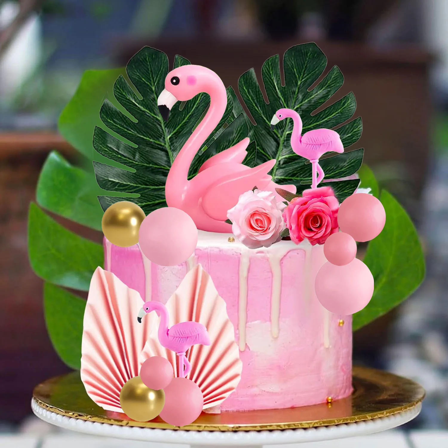 Bolo Decorado Flamingo