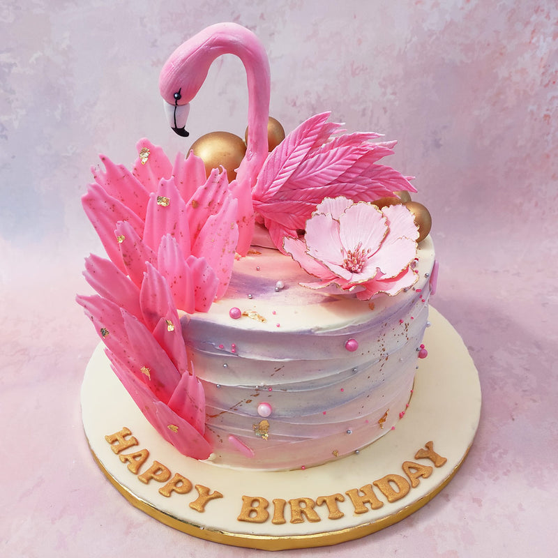 Flamingo Decorated Cake