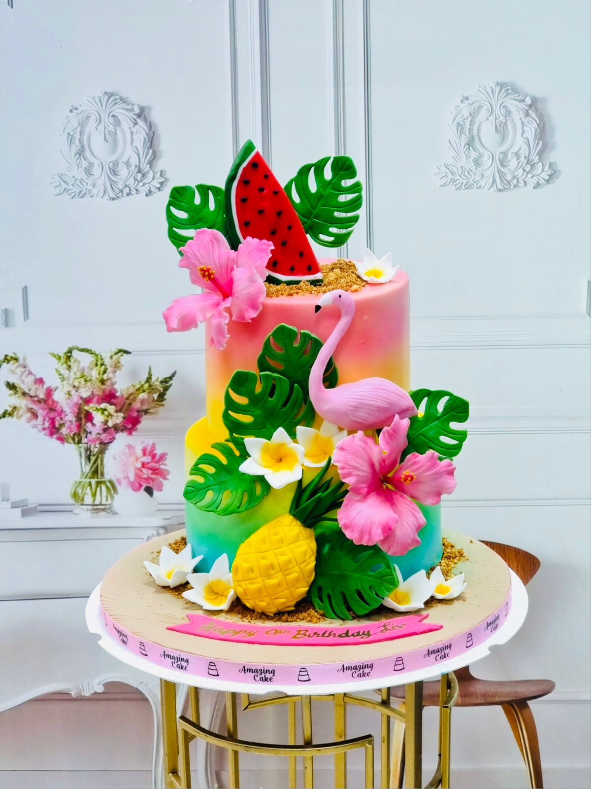 Flamingo Decorated Cake