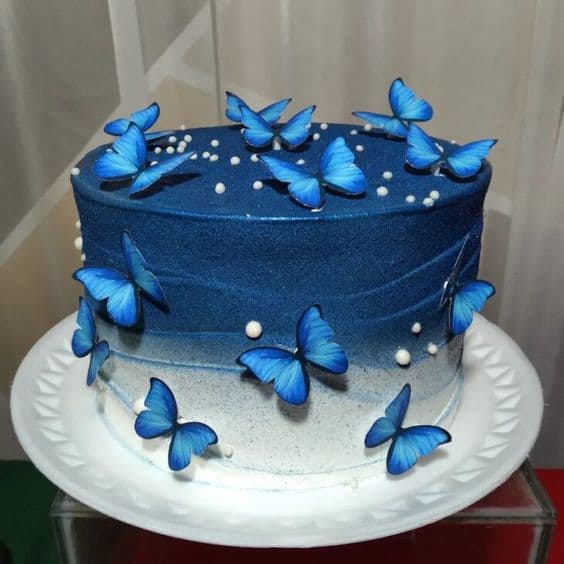 Bolo Decorado Azul