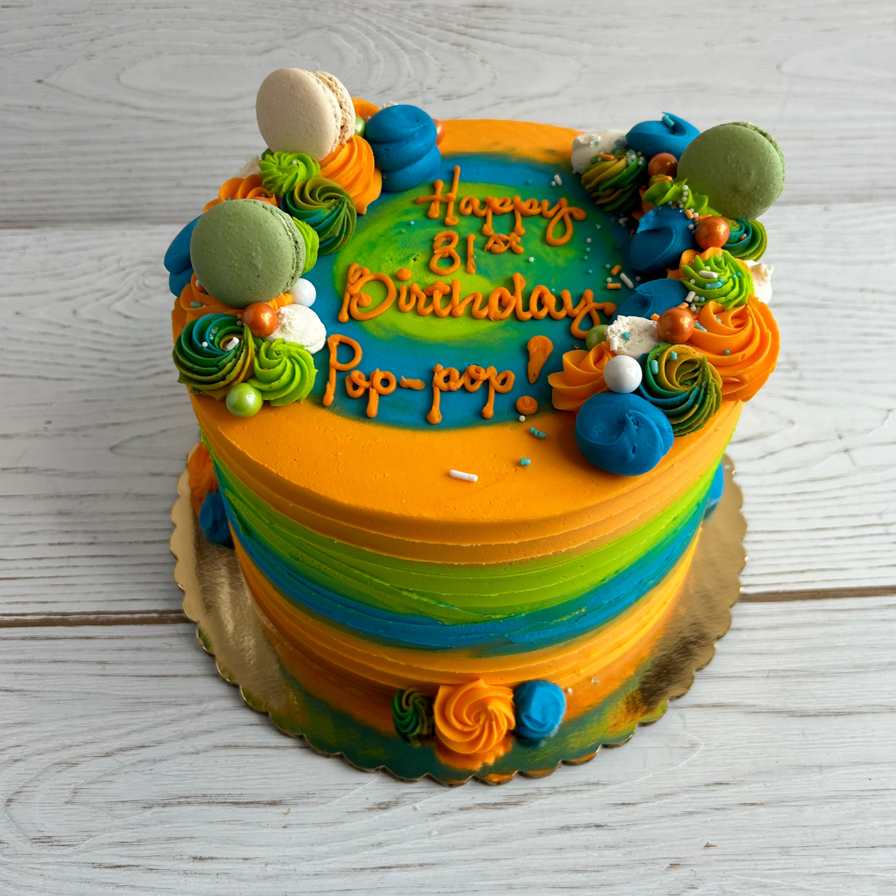 Neon Decorated Cake