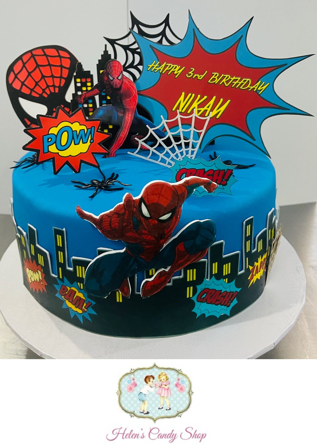 Decorated Super Heroes Cake