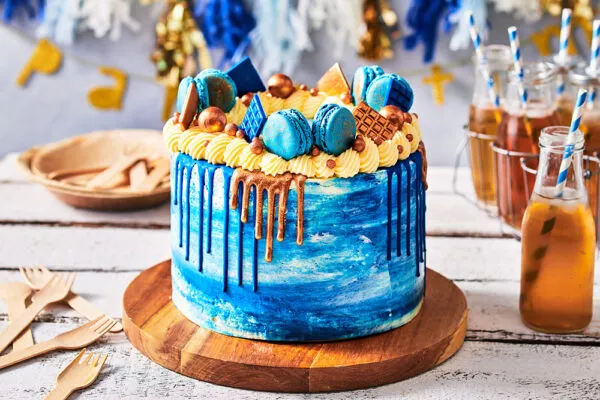 Blue Decorated Cake