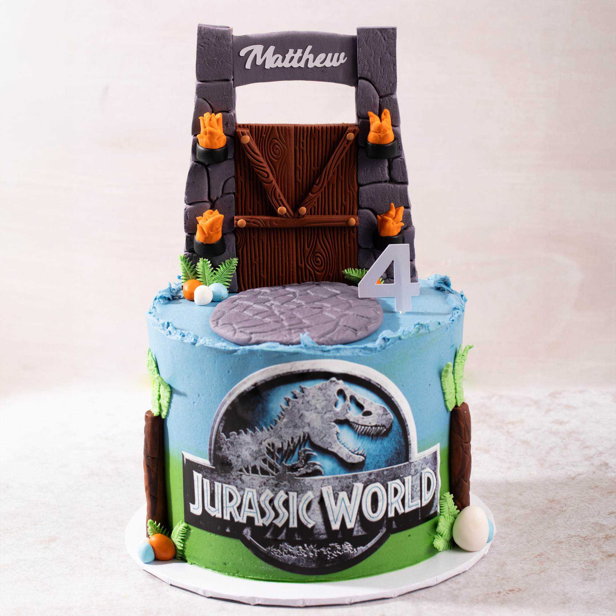 Jurassic Park Decorated Cake