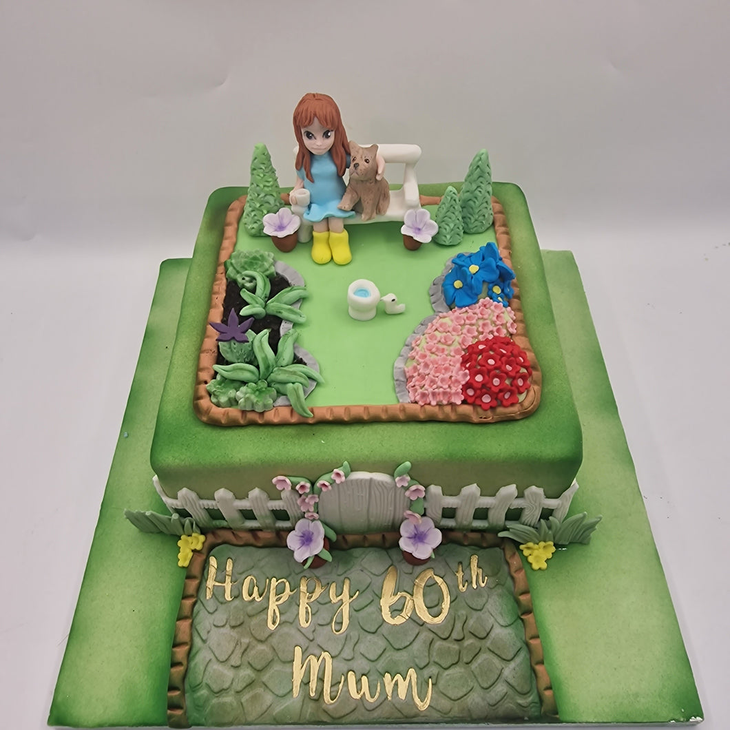 Decorated Garden Cake