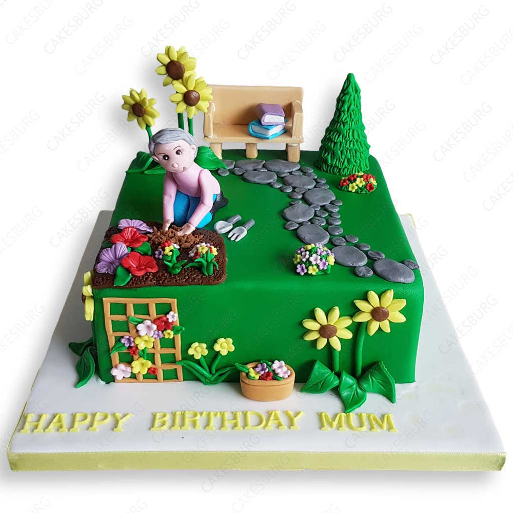 Decorated Garden Cake