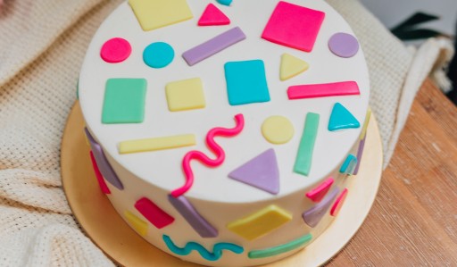 Geometric Decorated Cake