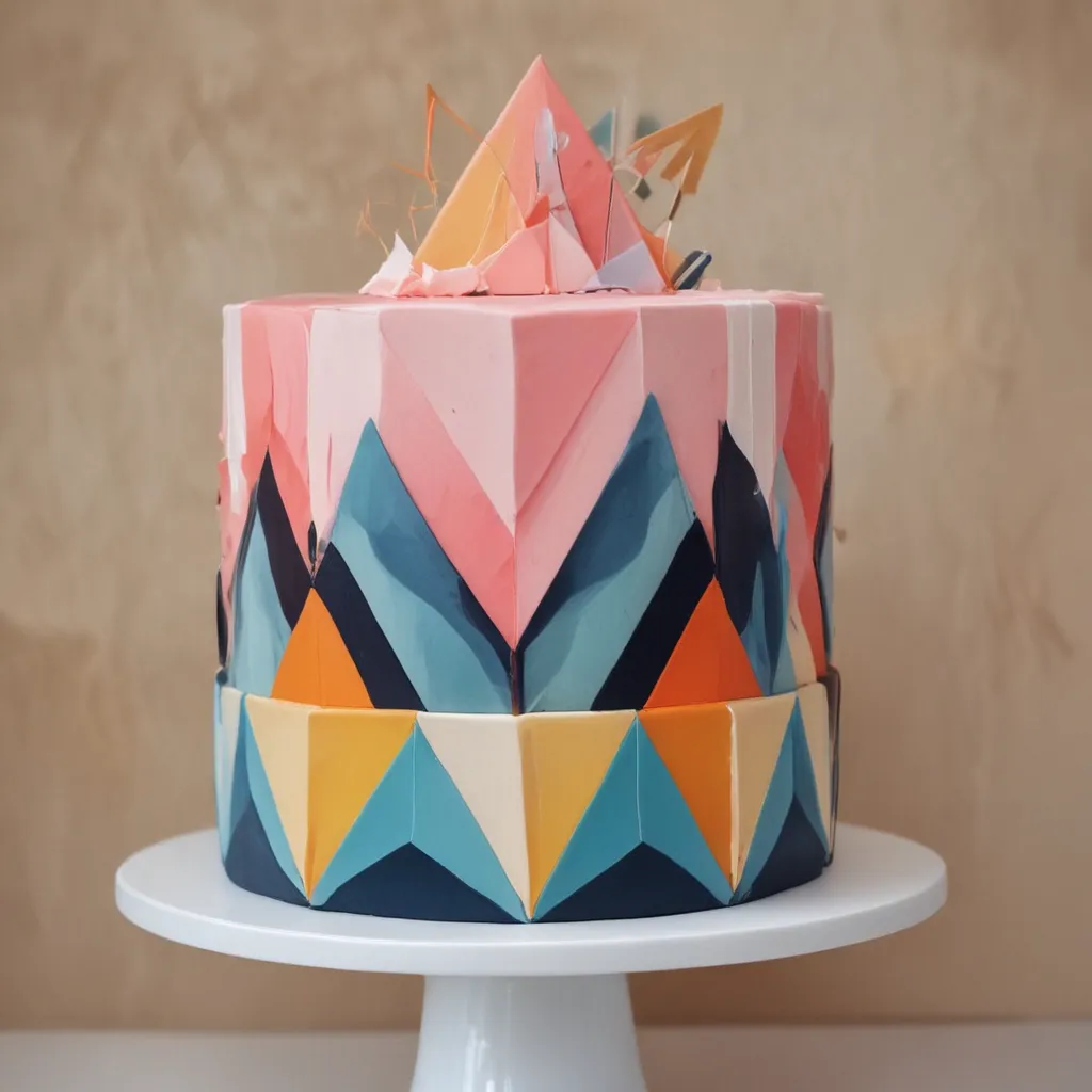 Geometric Decorated Cake