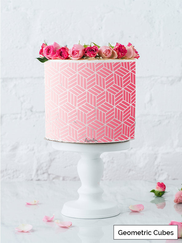 Geometric Decorated Cake