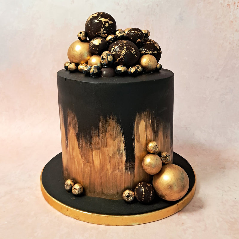 Black Decorated Cake