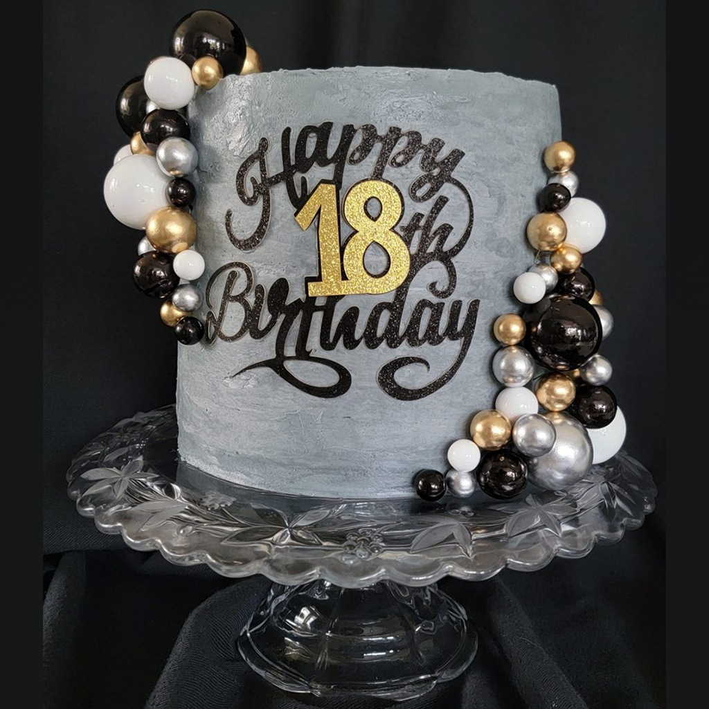 Silver Decorated Cake