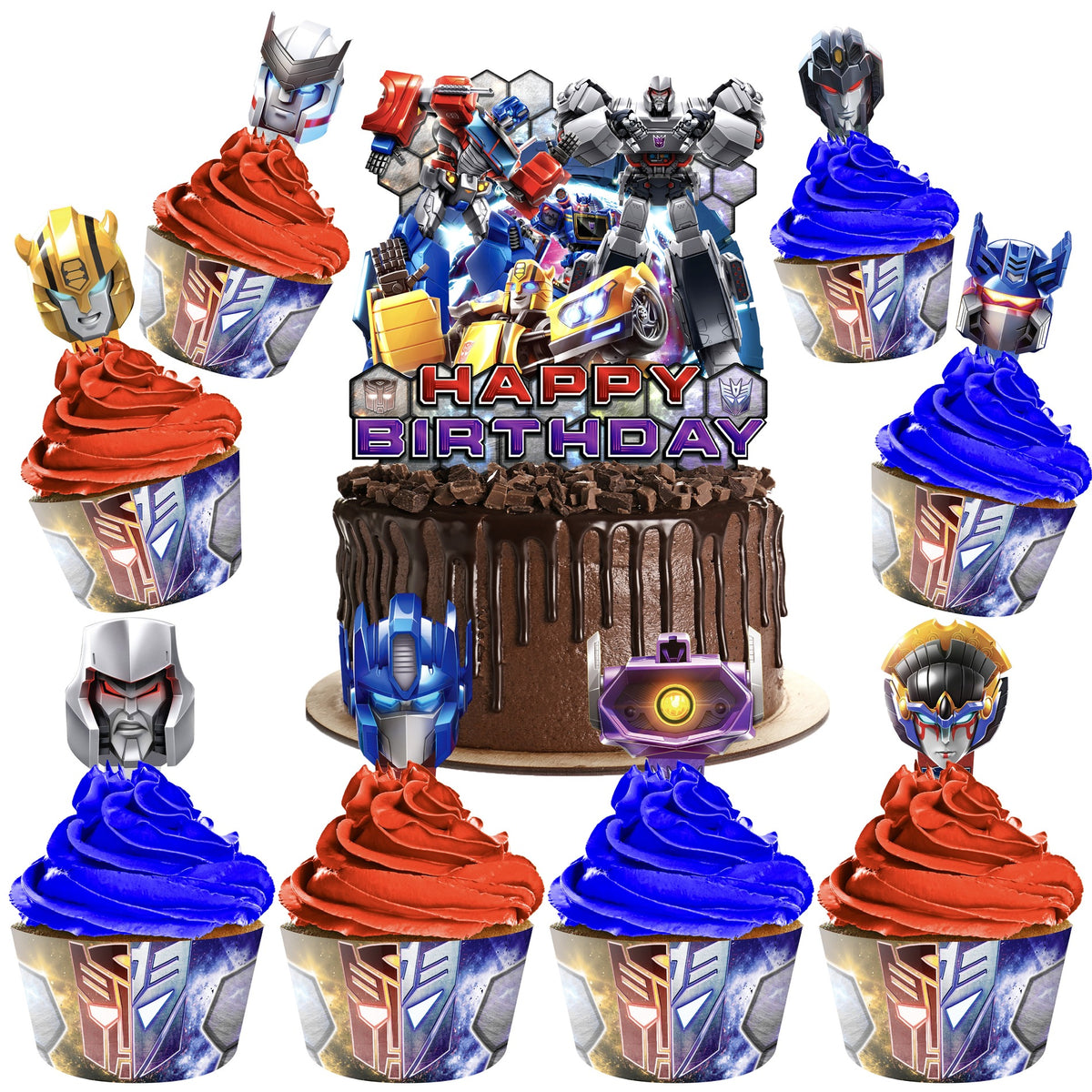 Transformers decorated cake