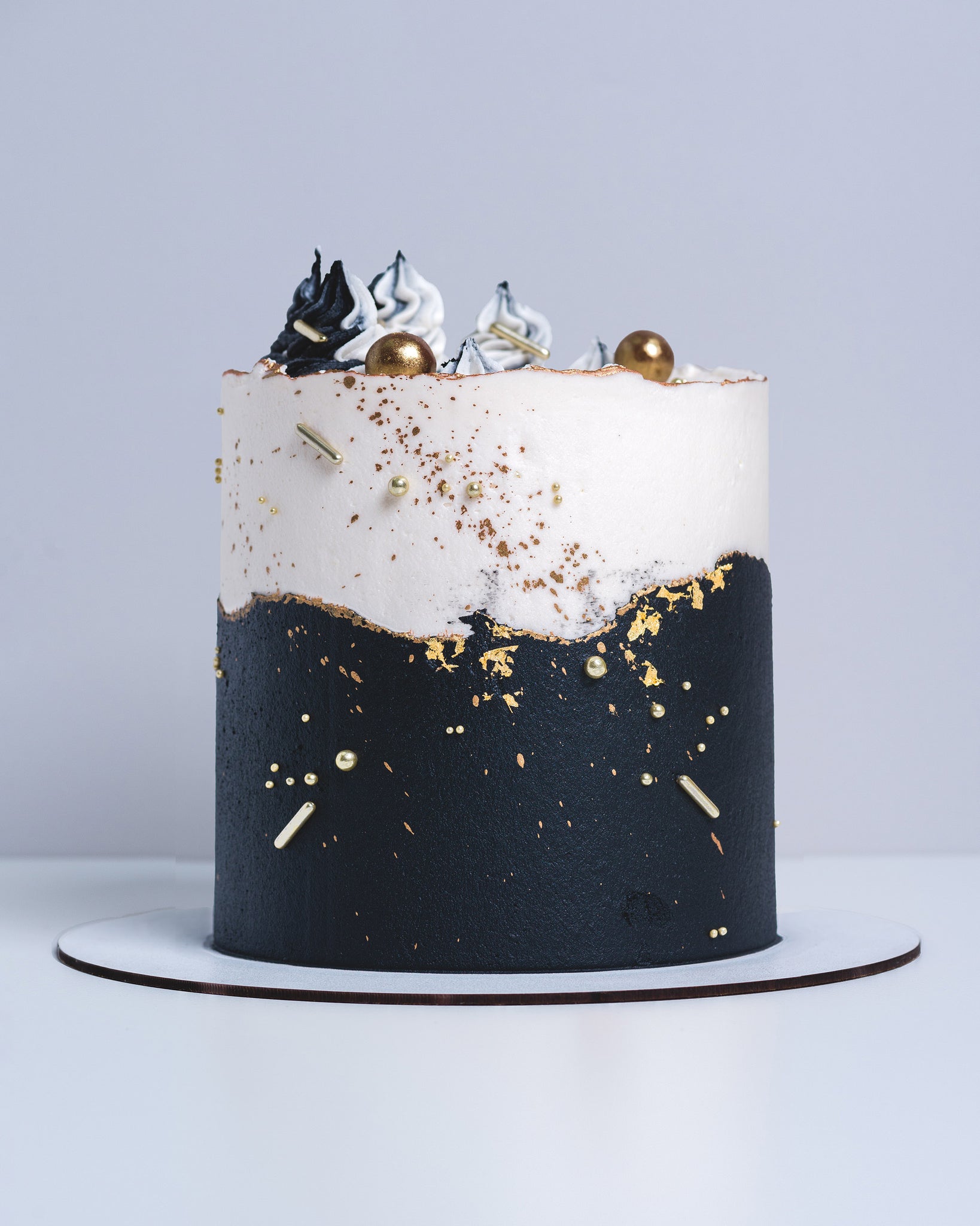 Black Decorated Cake