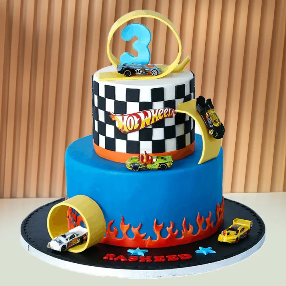 Hot Wheels Decorated Cake