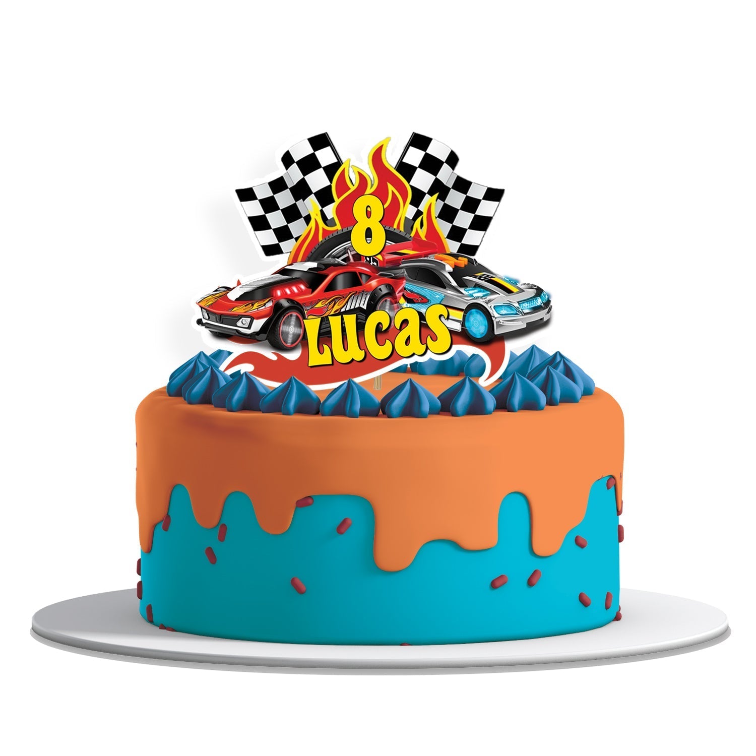 Hot Wheels Decorated Cake