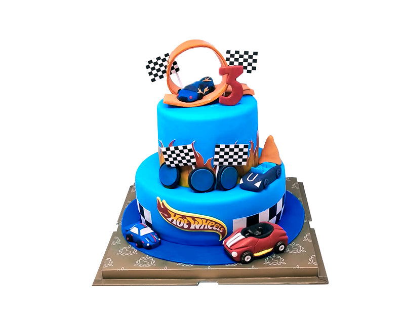 Hot Wheels Decorated Cake