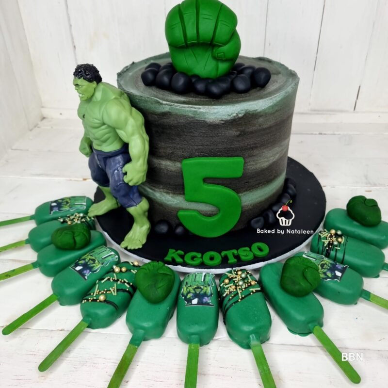 Hulk decorated cake