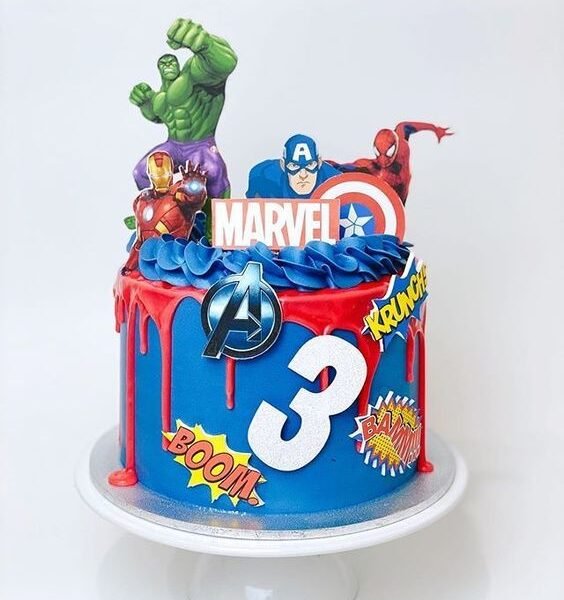 Marvel decorated cake