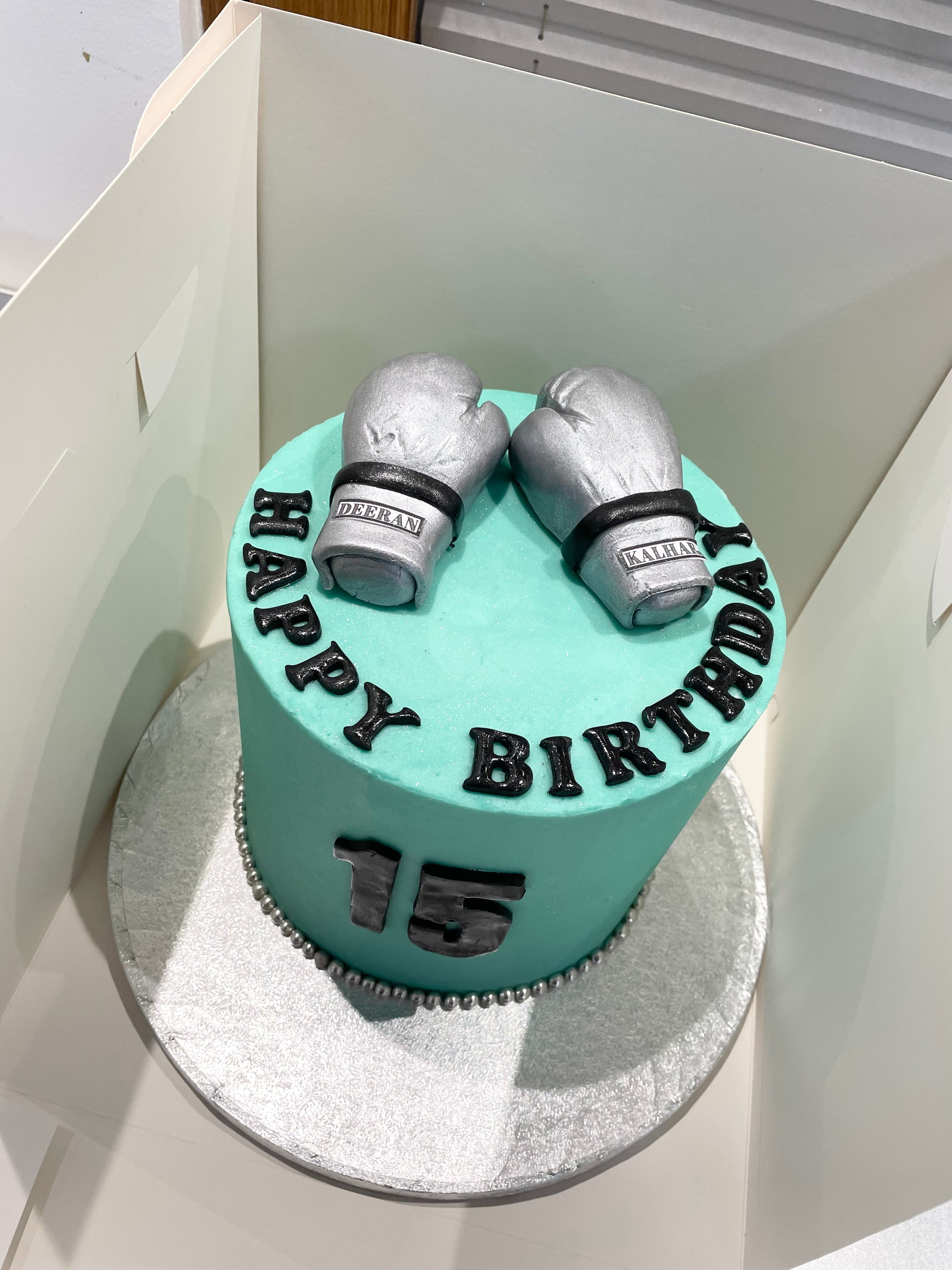 Boxing Decorated Cake