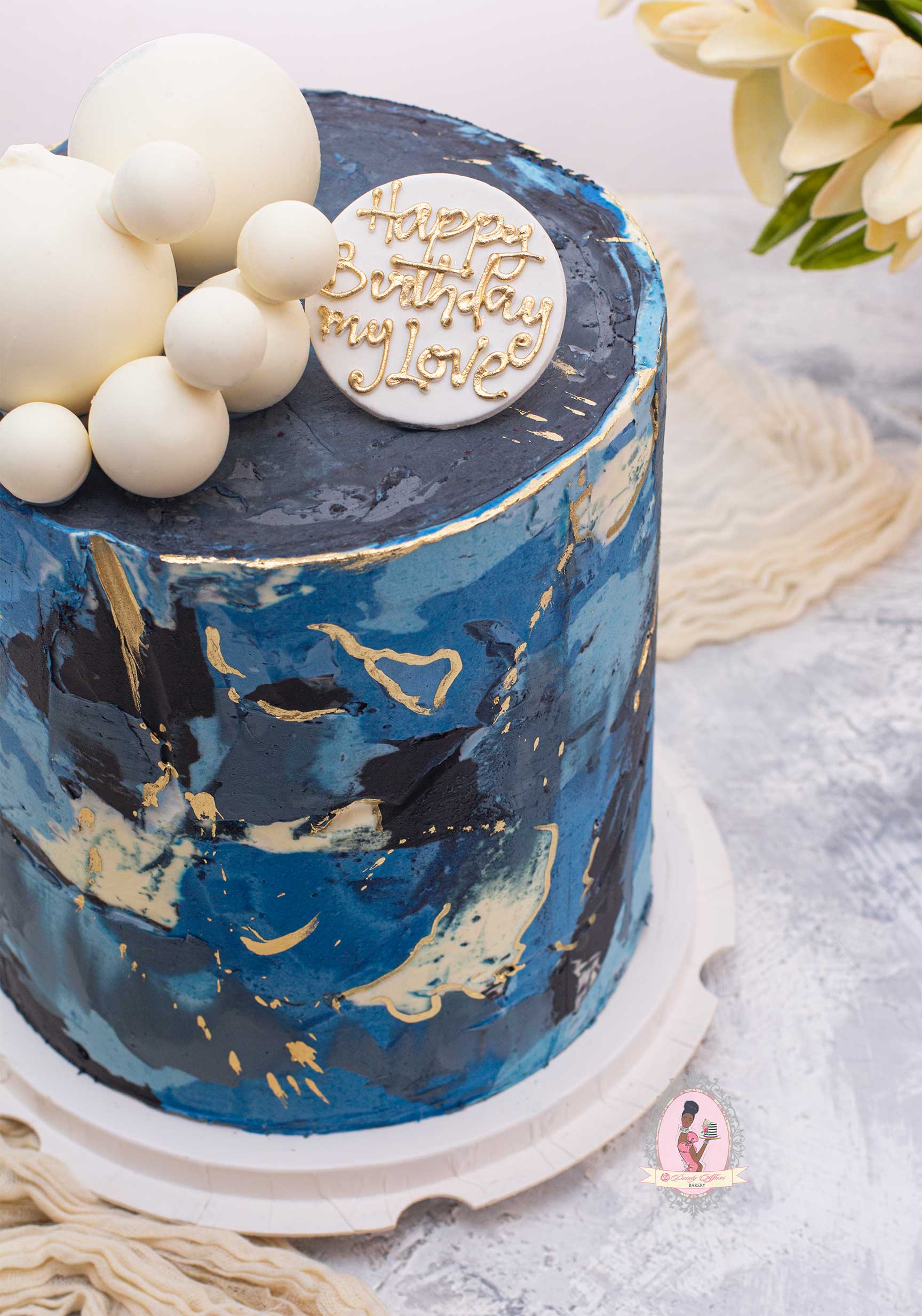 Marble Decorated Cake