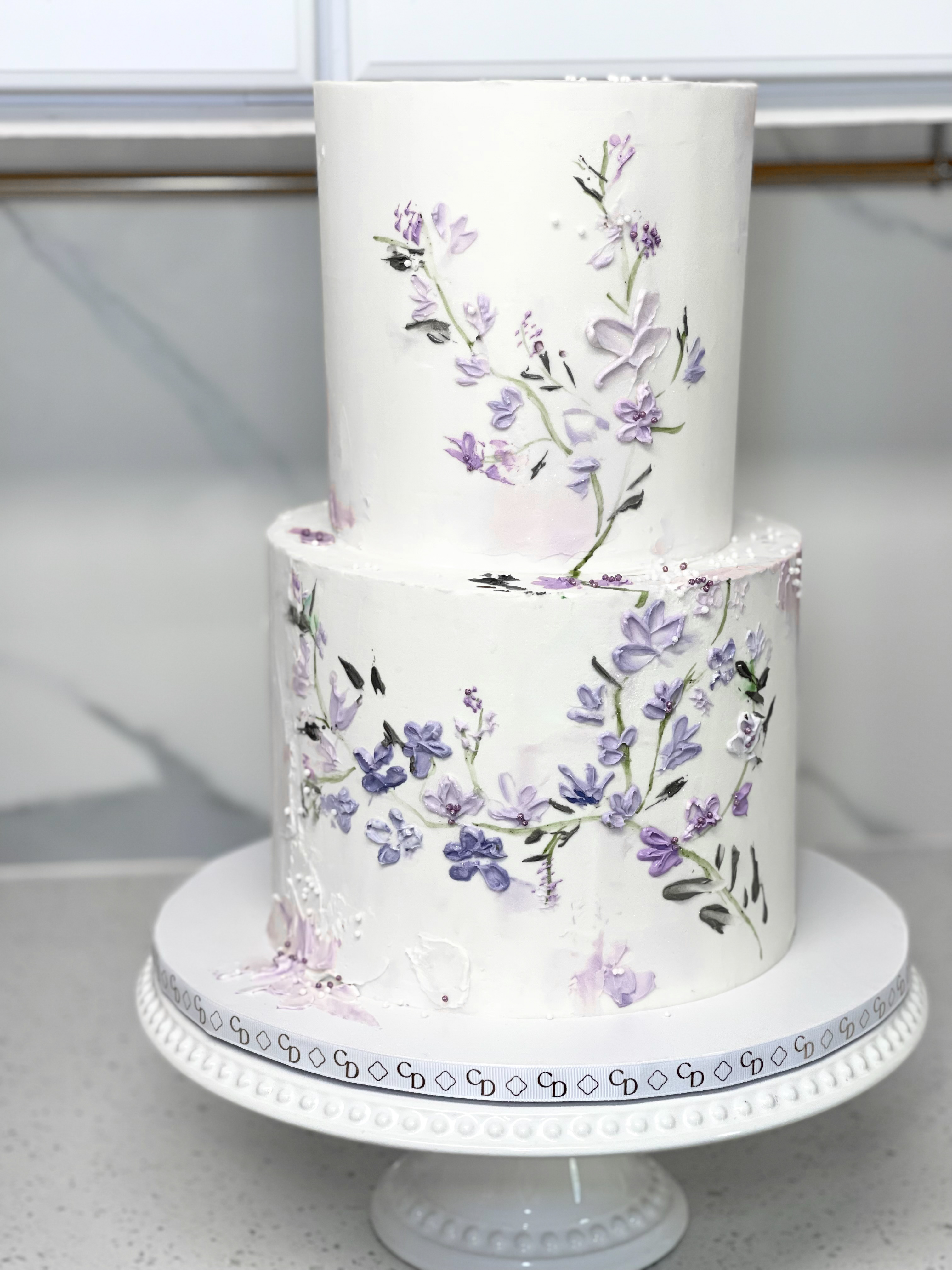 Lilac Decorated Cake