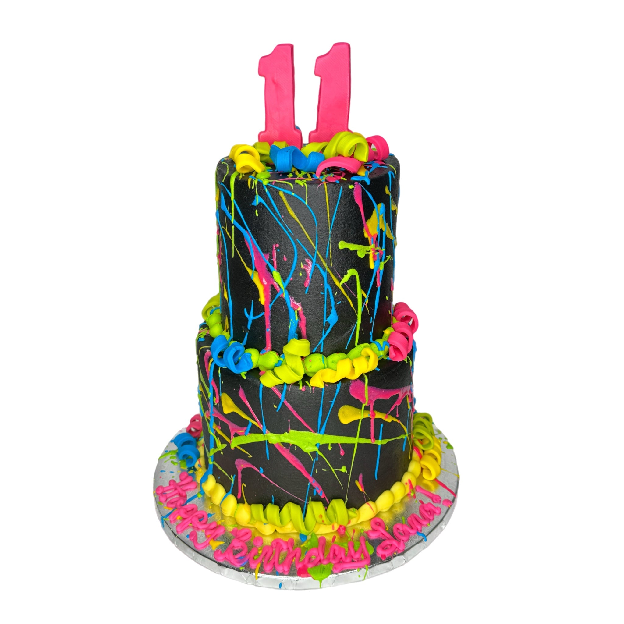 Neon Decorated Cake