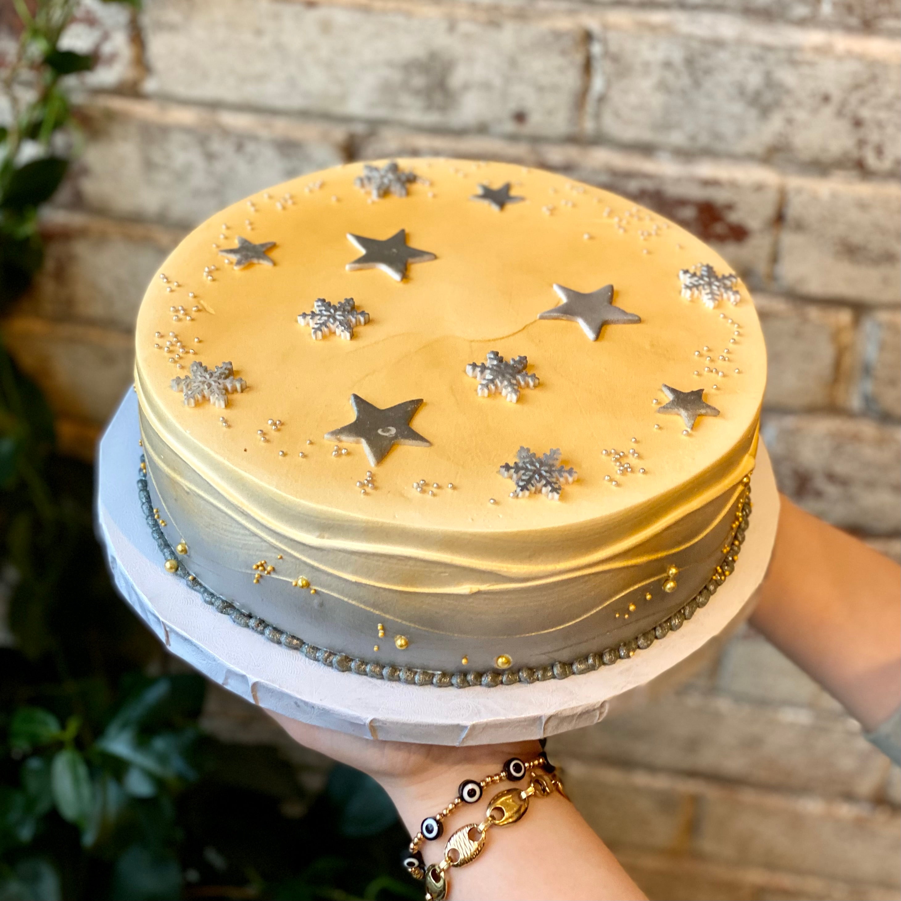 Cake Decorated Sky The Starry Night