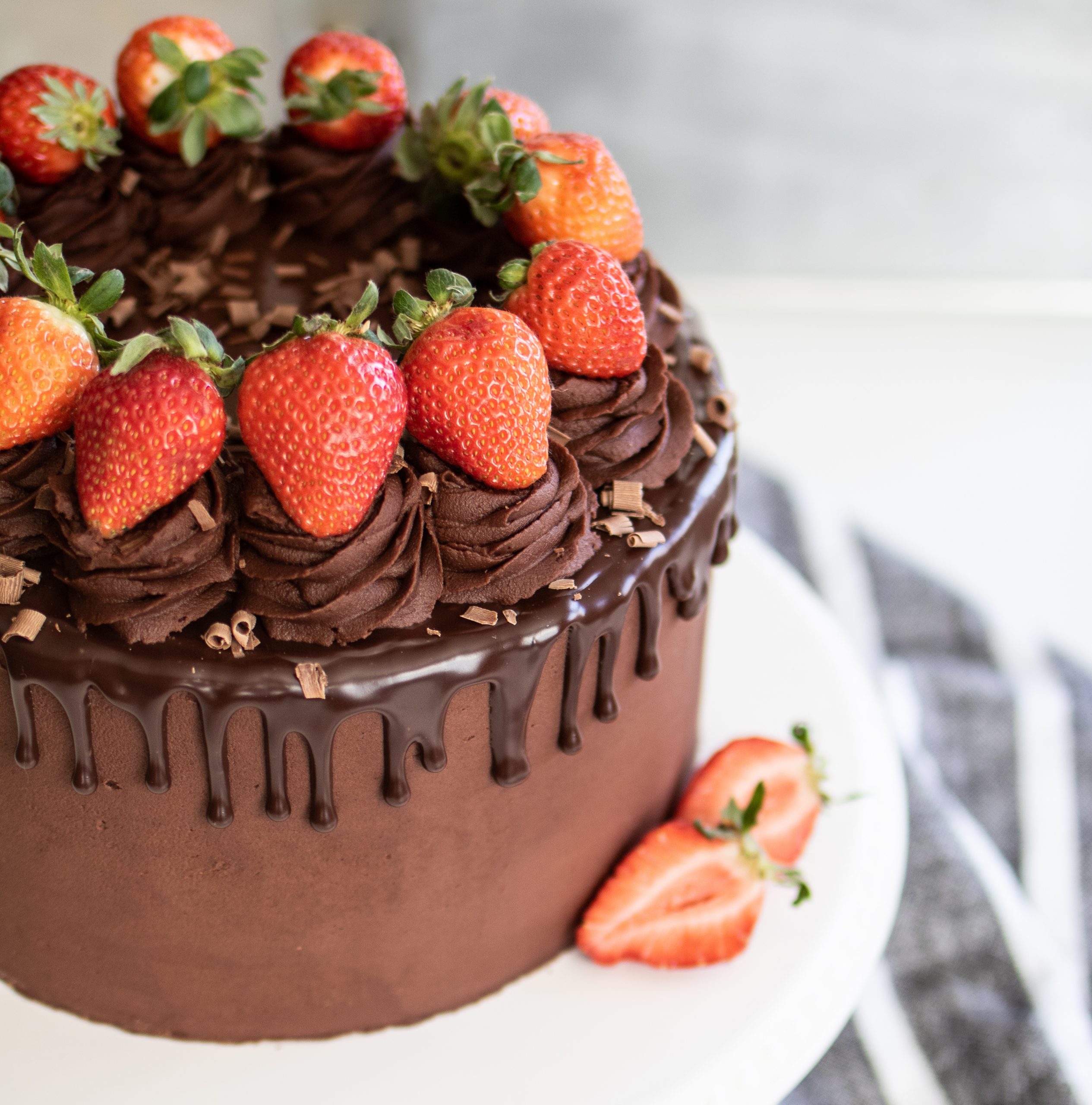 Decorated Chocolate Cake