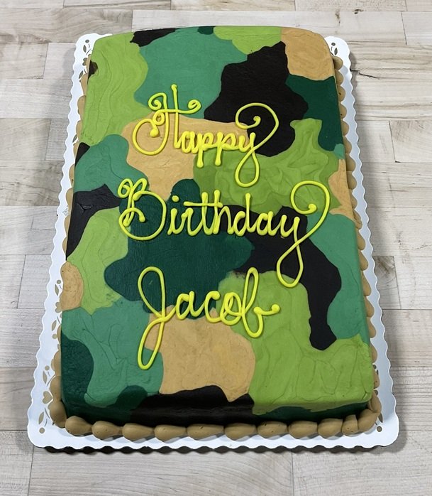 Camouflage Decorated Cake