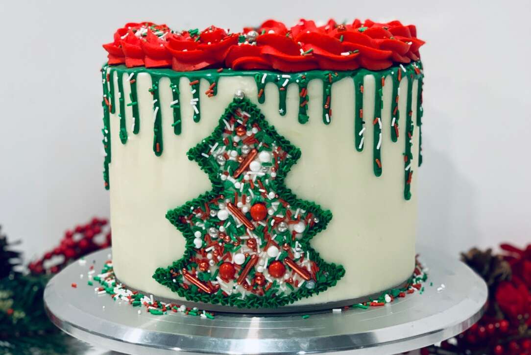 Tree Decorated Cake