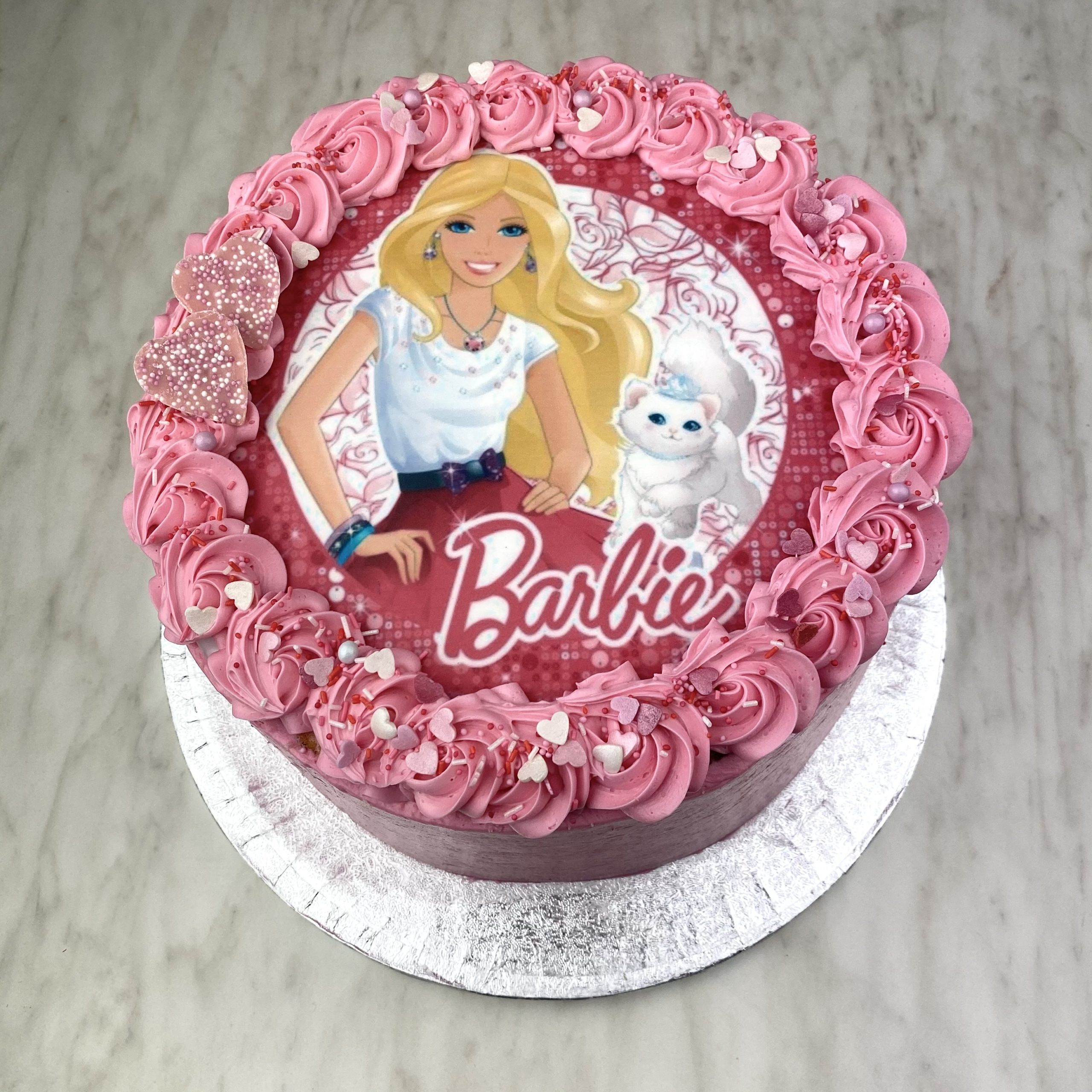 Barbie decorated cake