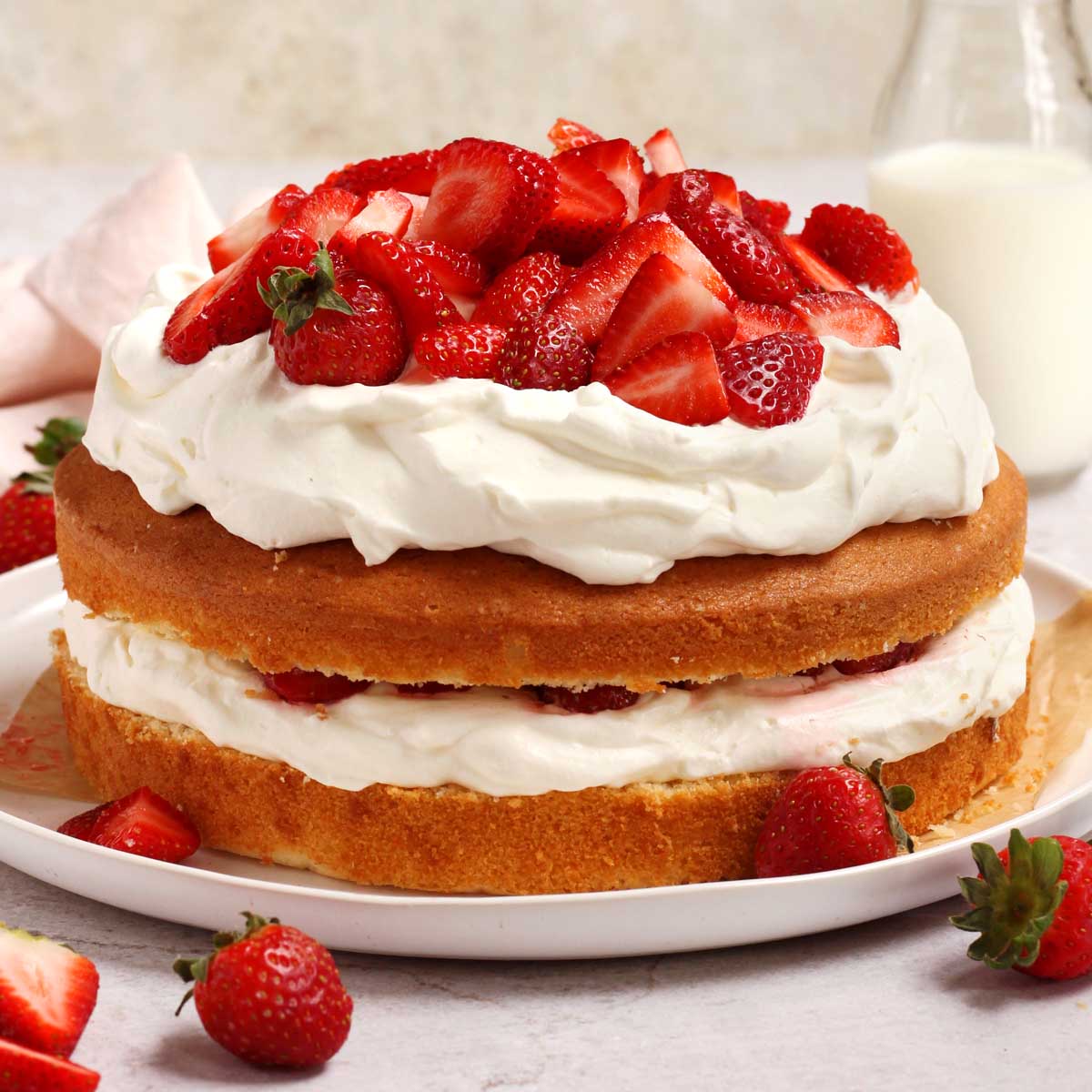 Strawberry Shortcake Decorated Cake