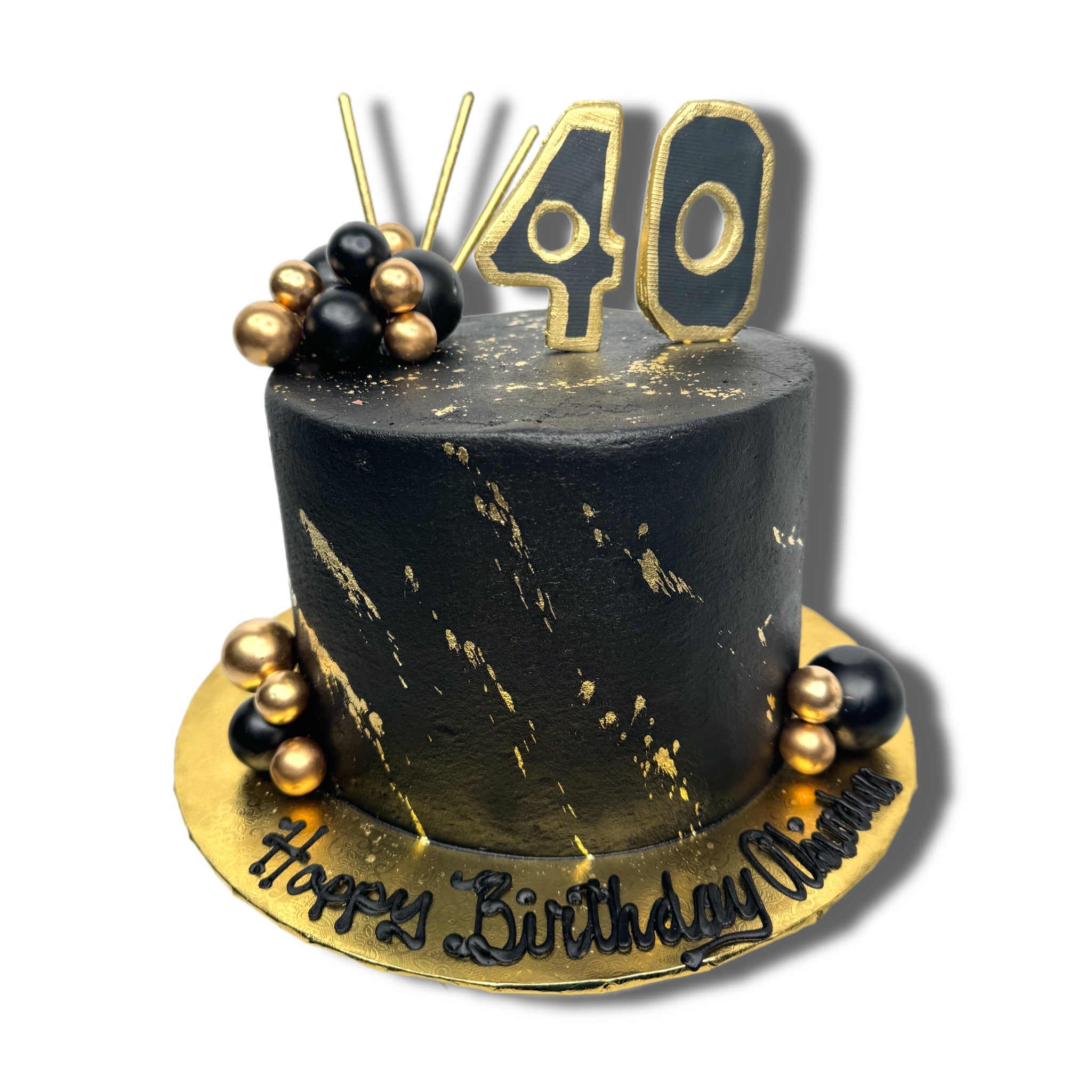 Metallic Decorated Cake