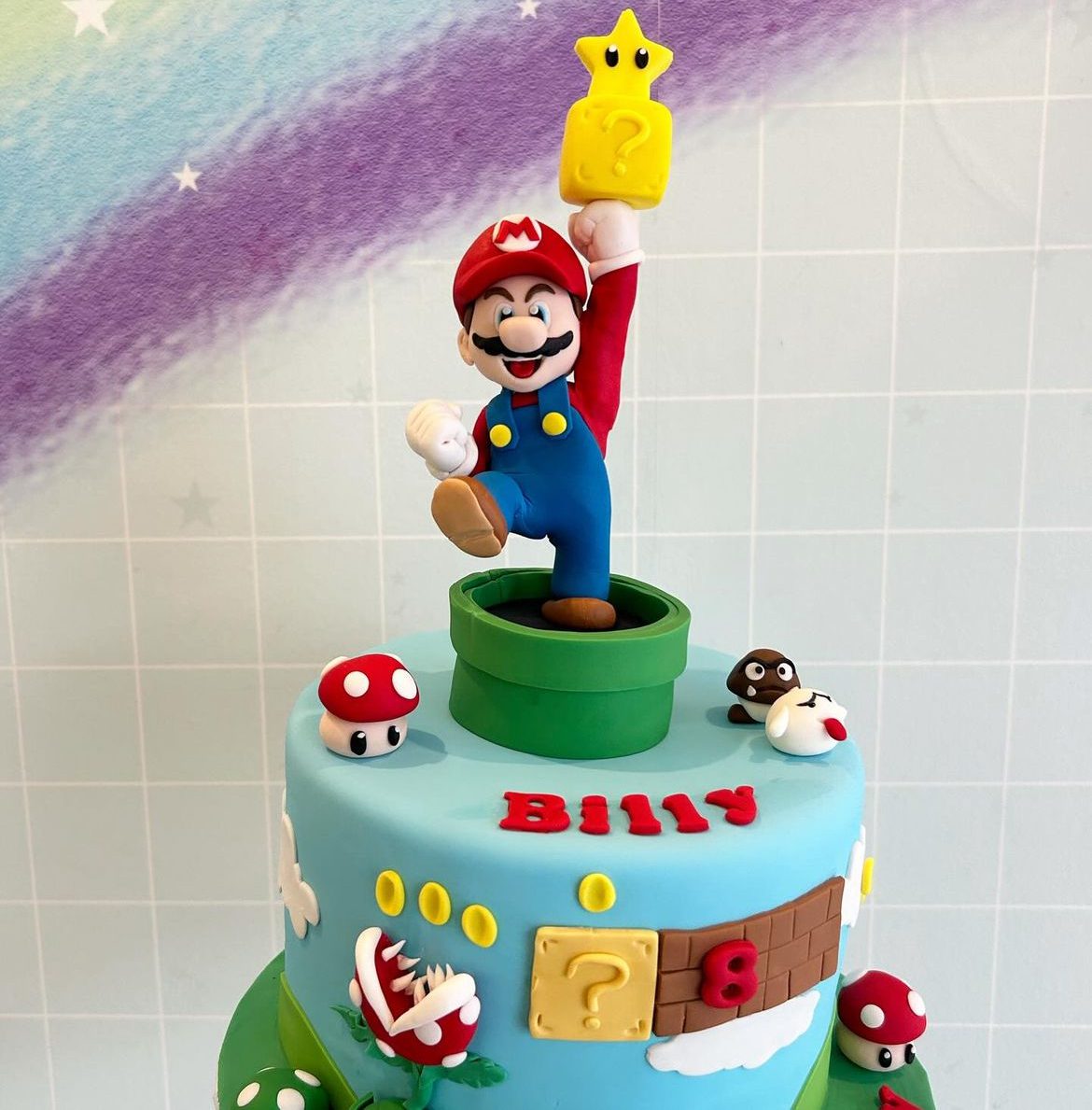 Mario Bros Decorated Cake