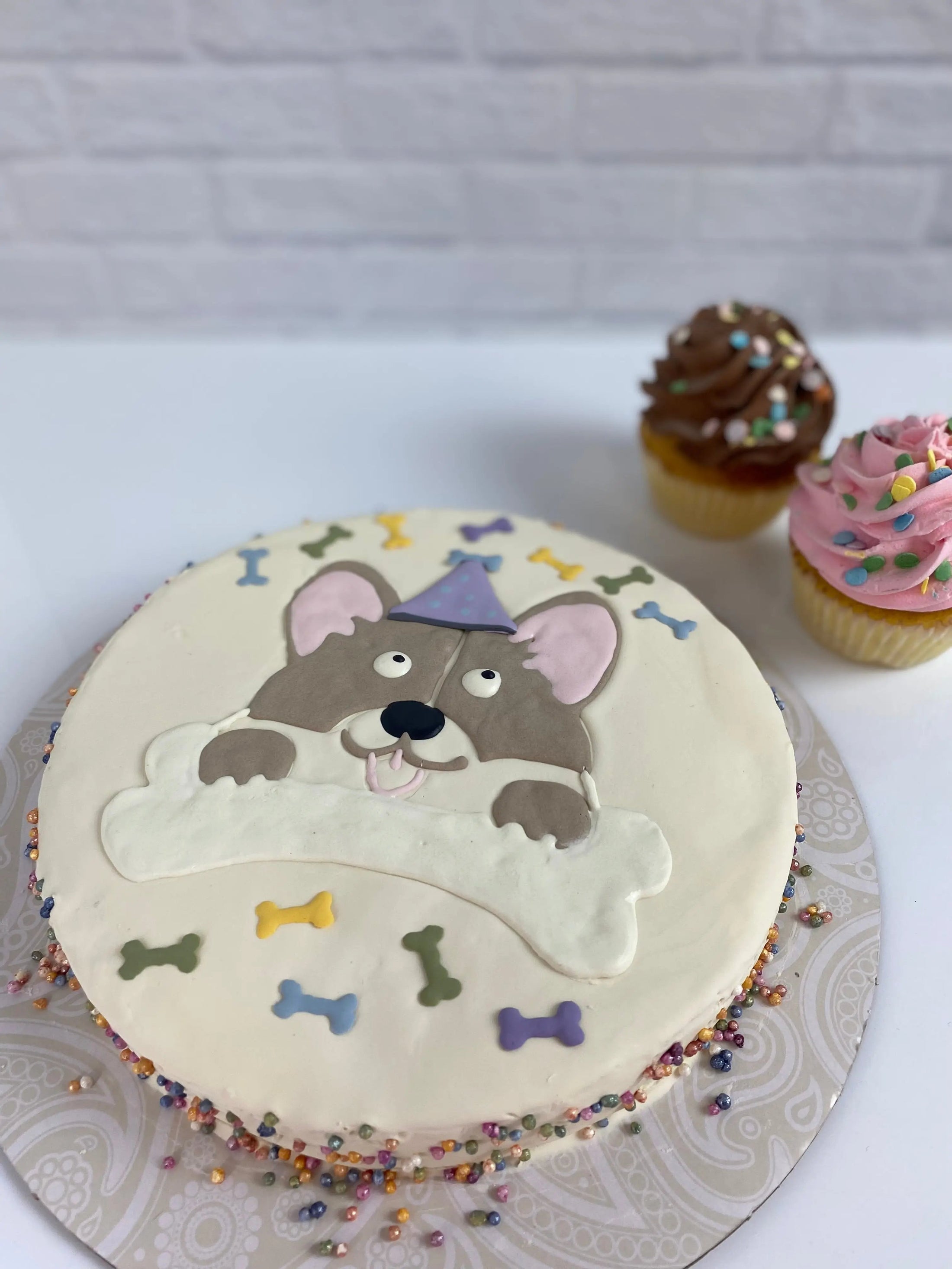 Decorated Dog Cake