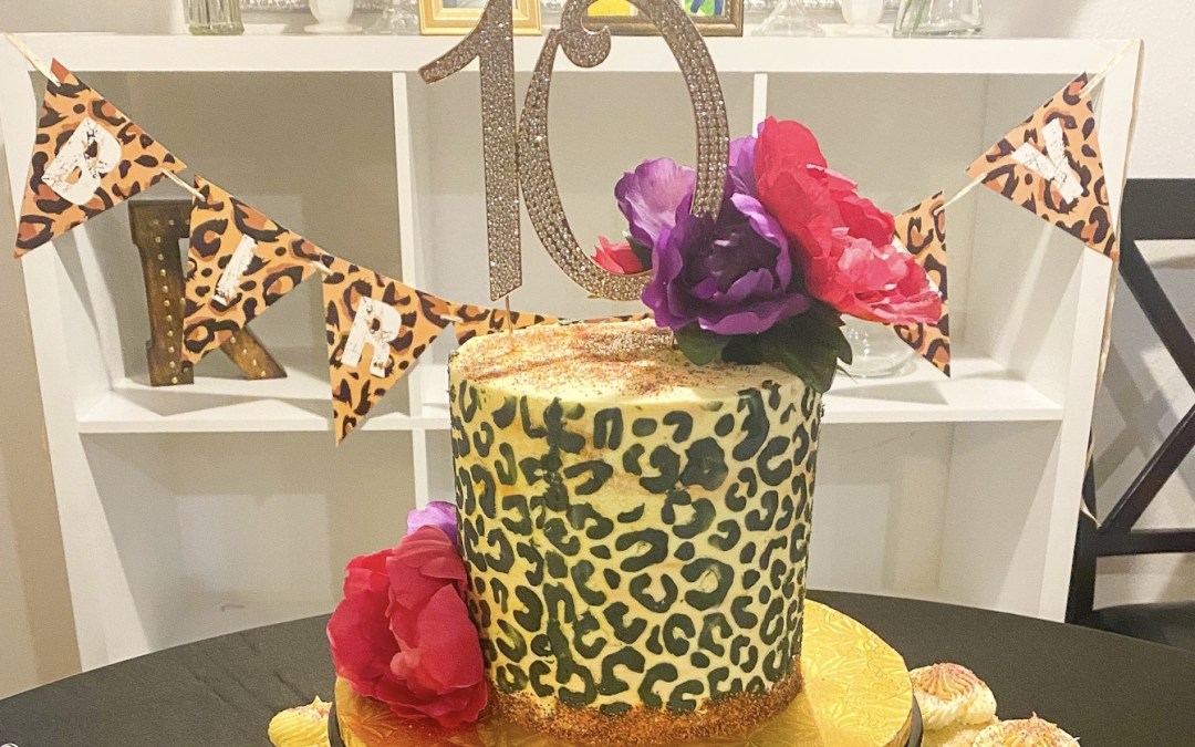 Leopard Decorated Cake