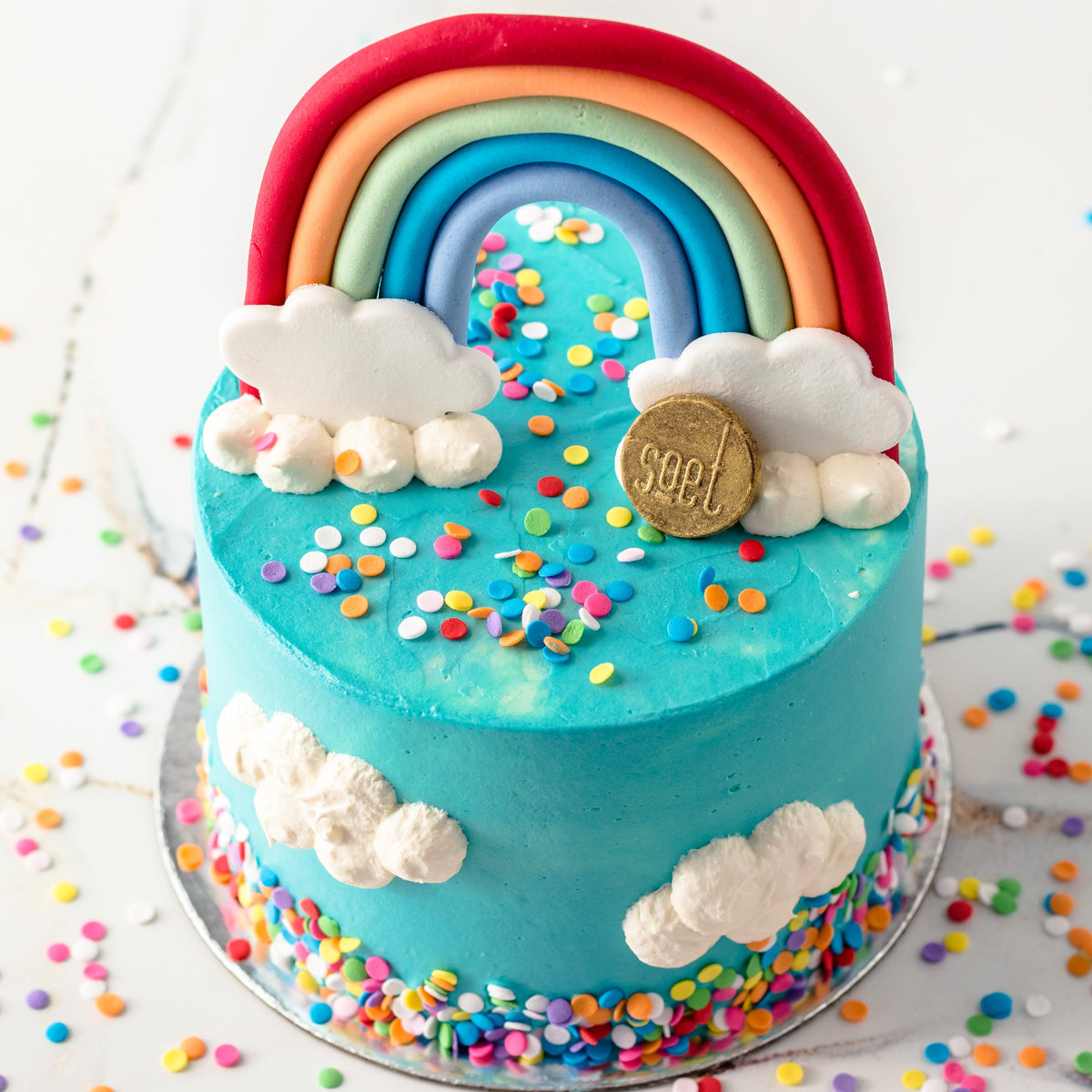 Rainbow Decorated Cake