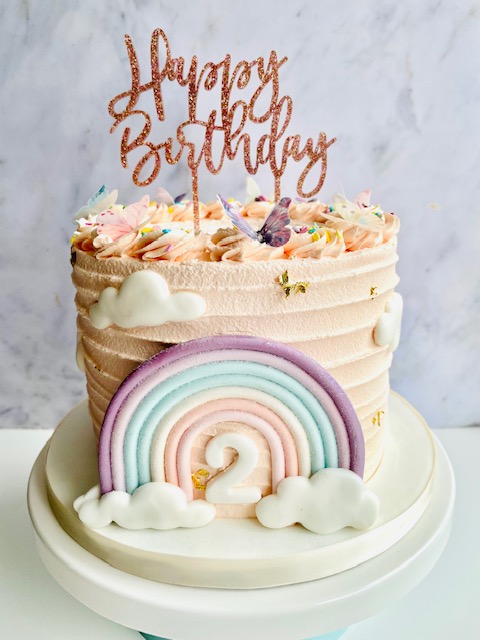 Rainbow Decorated Cake