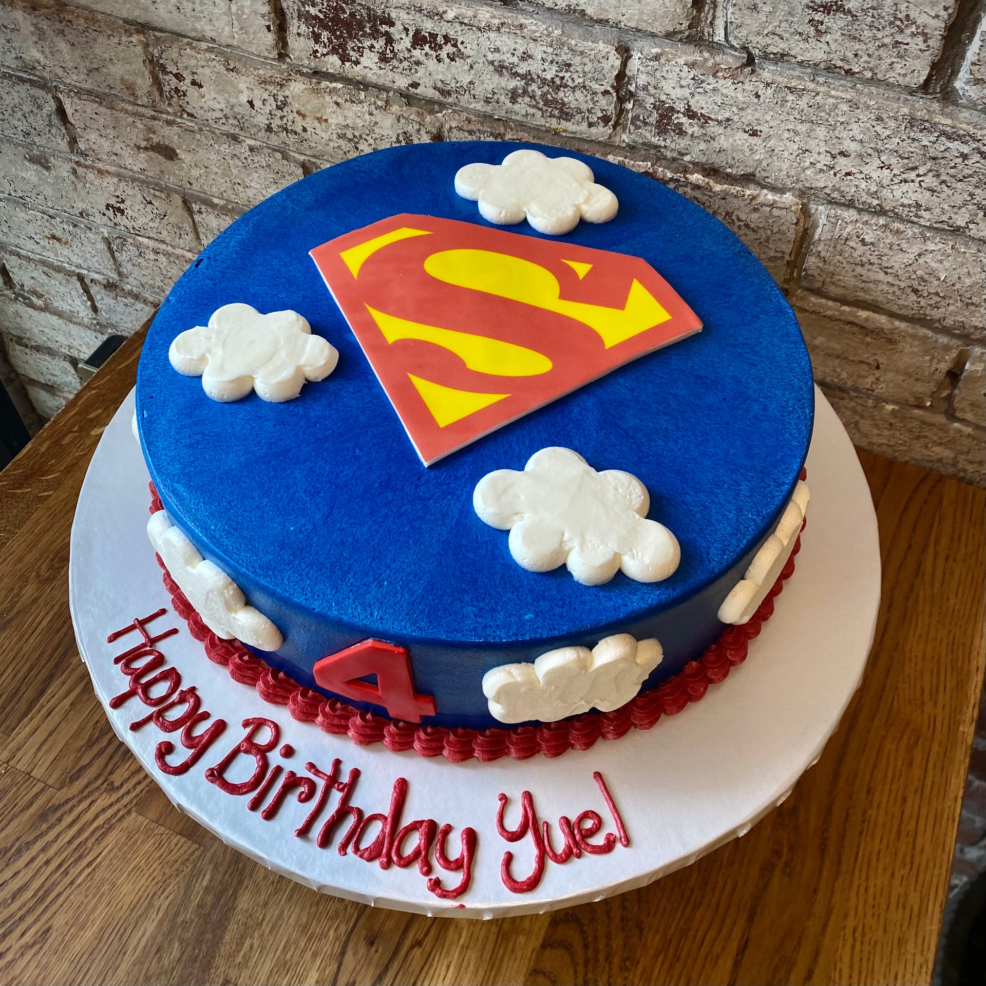 Superman decorated cake