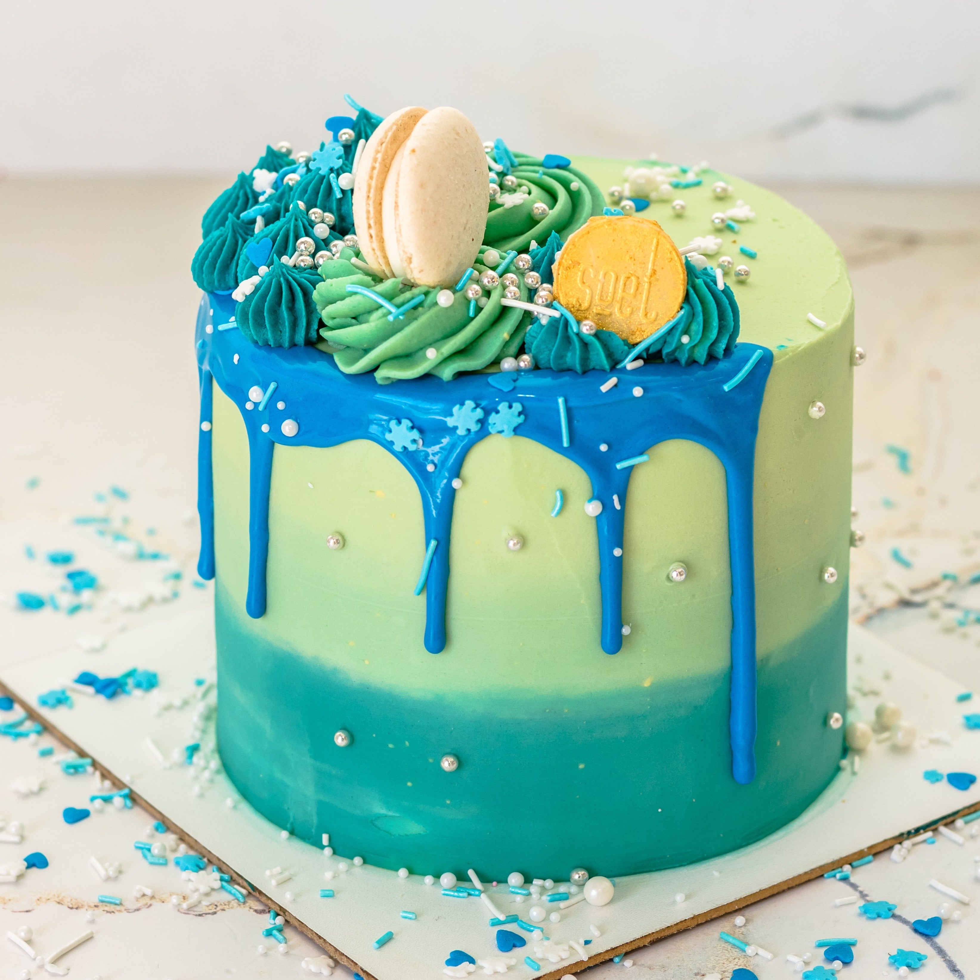 Blue Decorated Cake