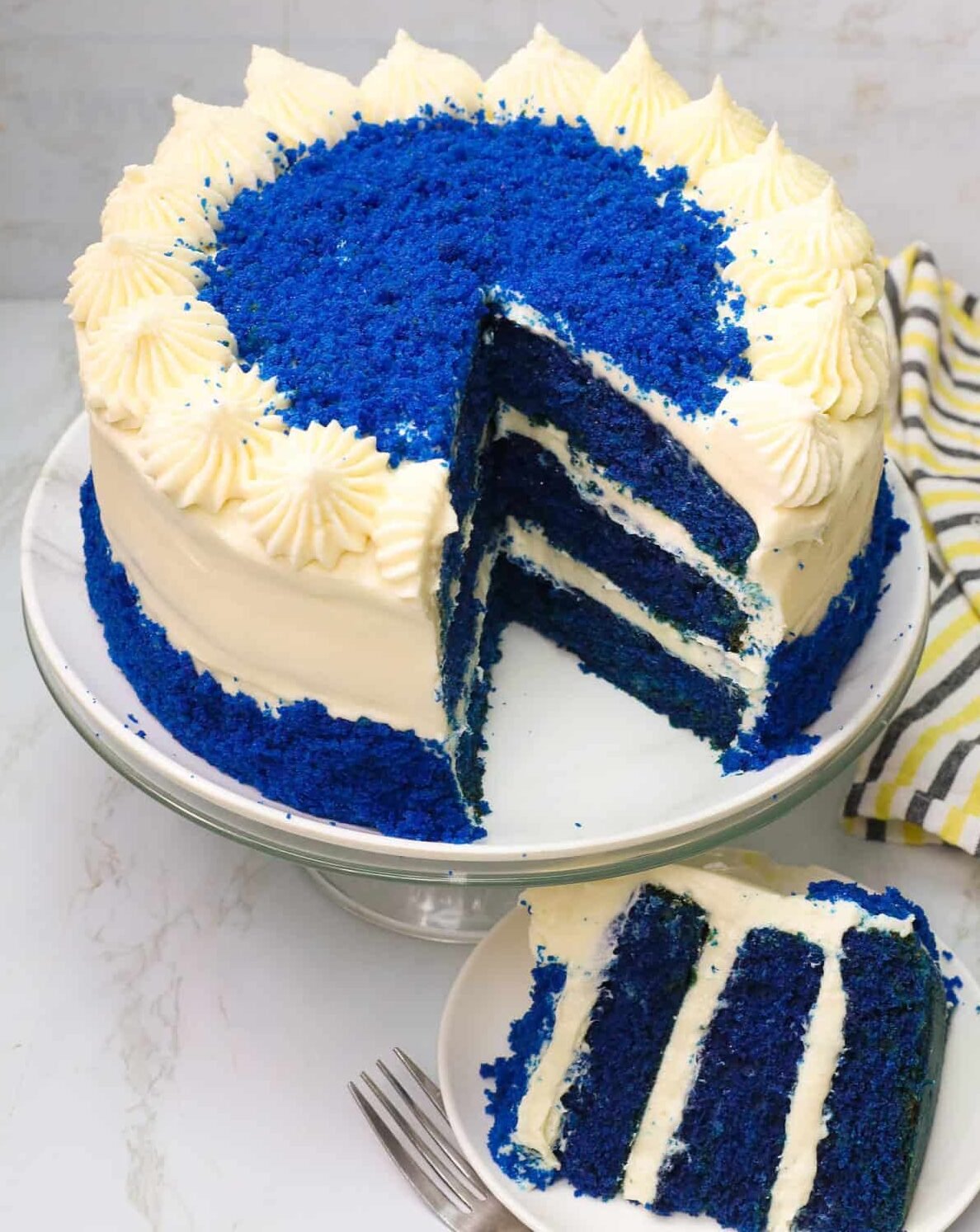 Blue Decorated Cake