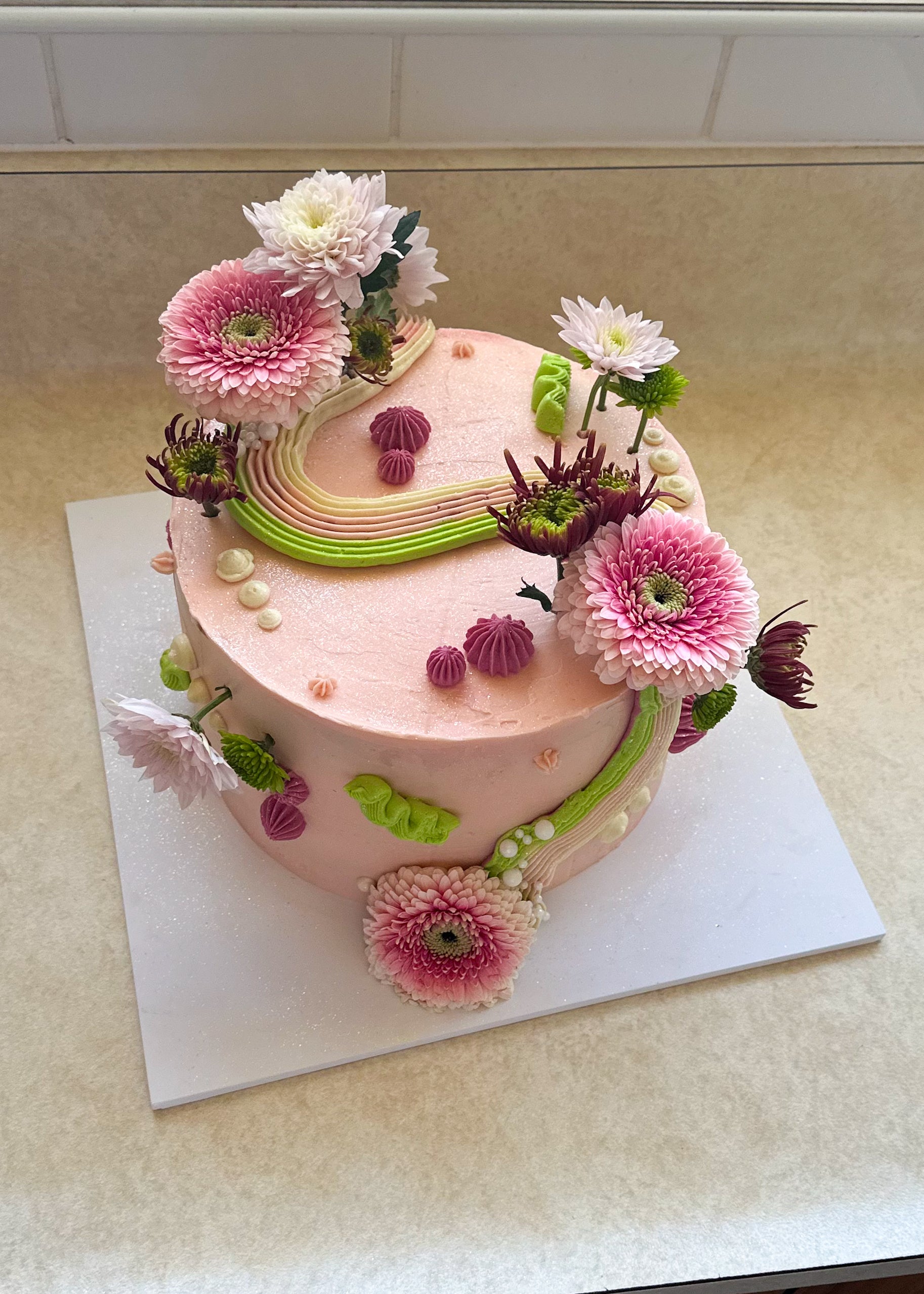 Abstract Decorated Cake