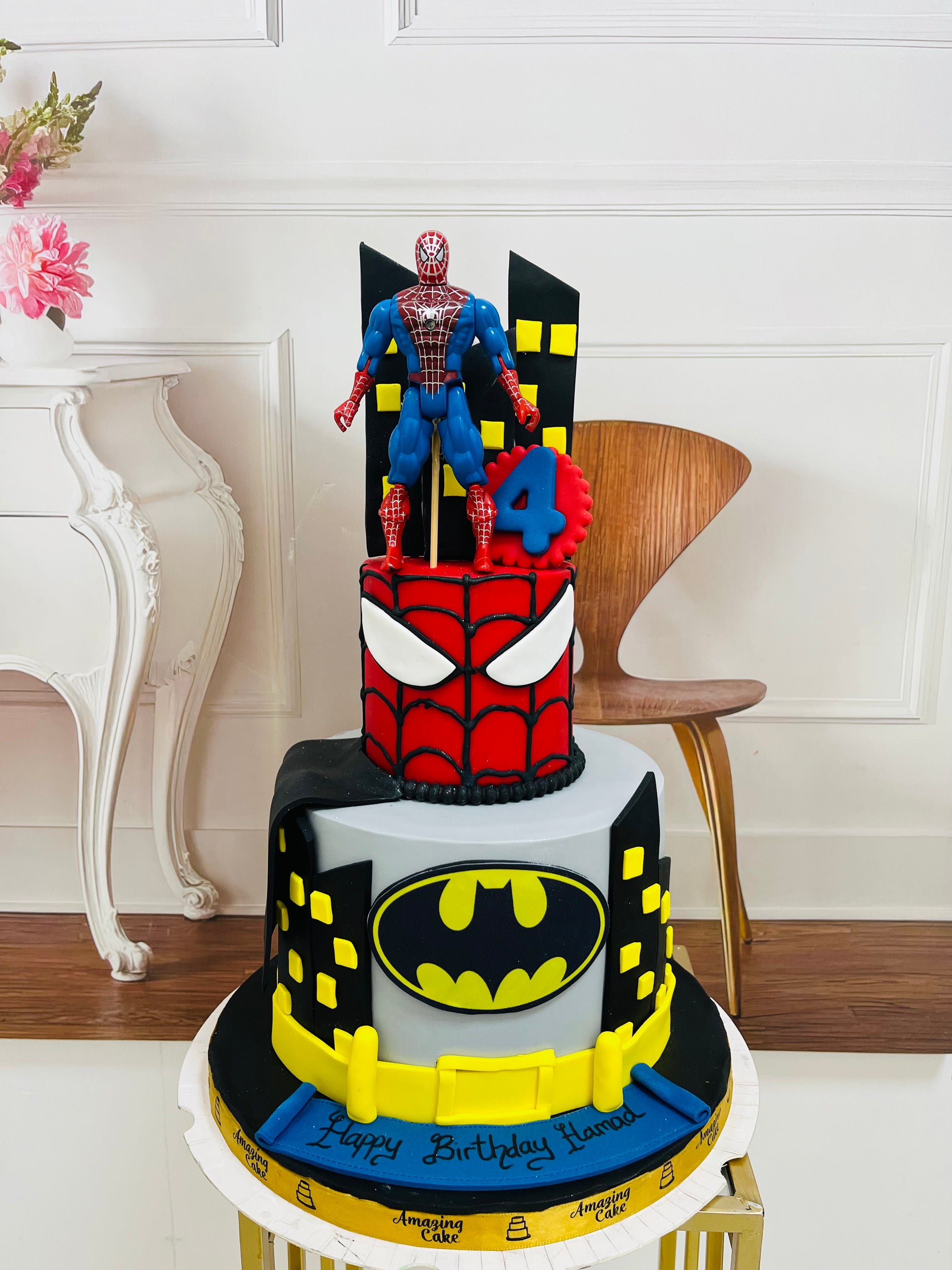 Decorated Super Heroes Cake